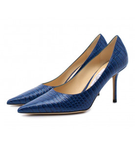 JIMMY CHOO Кожаные туфли Love 100 с тиснением под крокодила
