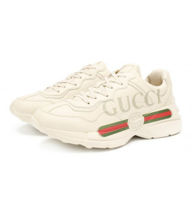 Gucci Мужские кожаные кроссовки Rhyton