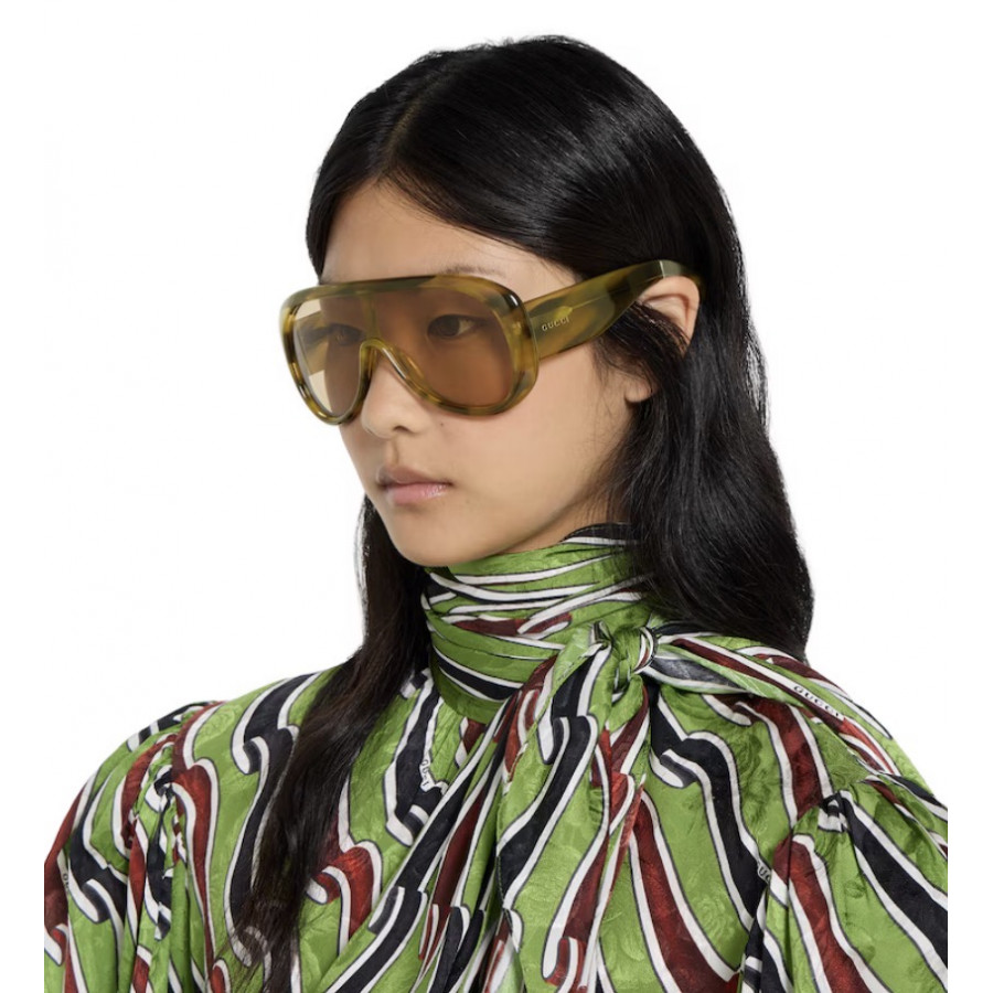 Gucci Солнцезащитные очки с геометрической оправой