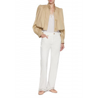 Chloé ХЛОПКОВЫЙ ТОП С ЦВЕТОЧНЫМ ГИПЮРОМ