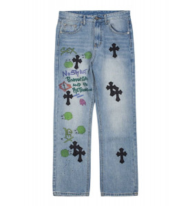 CHROME HEARTS Джинсы Сhrome Hearts патчами