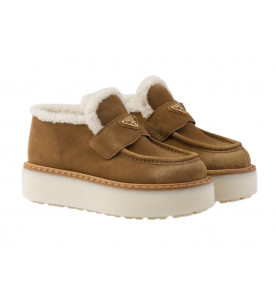 Prada Замшевые лоферы Suede с мехом