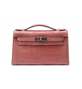 Hermes Сумка Rouge H крокодиловый клатч KELLY POCHETTE