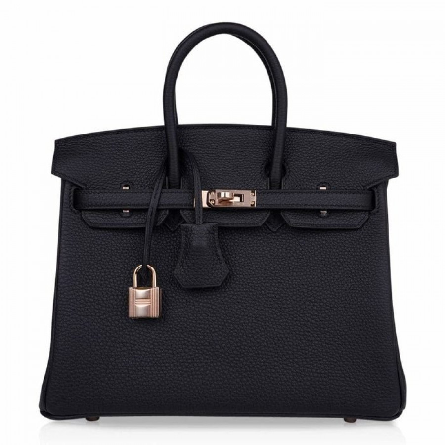 Hermes Сумка Birkin 25 Black Togo Gold Hardware