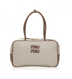 Miu Miu Холщовая сумка с верхней ручкой