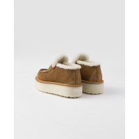 Prada Замшевые лоферы Suede с мехом