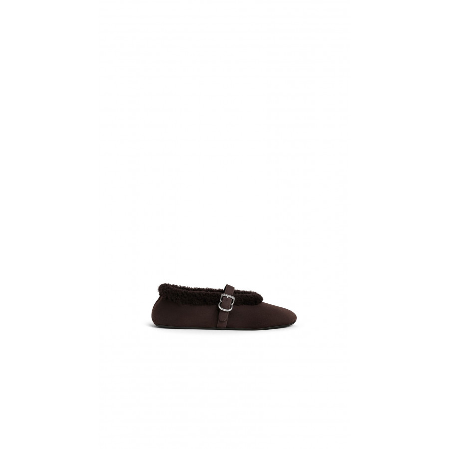 ALAIA БАЛЕТКИ ИЗ МЕРИНОСОВОЙ ОВЧИНЫ<br>