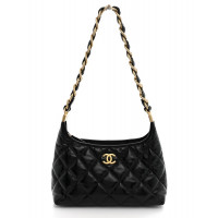 Chanel Сумка Hobo из блестящей кожи