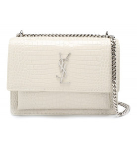Saint Laurent Сумка Sunset medium с тиснением под крокодила