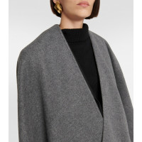 Max Mara Пончо из шерсти с жаккардом и логотипом