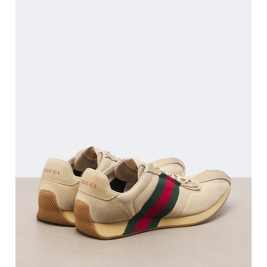 Gucci Женские кроссовки Tempo с замшевой отделкой