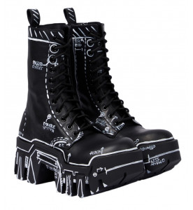 Balenciaga Ботинки Bulldozer из кожи на шнуровке