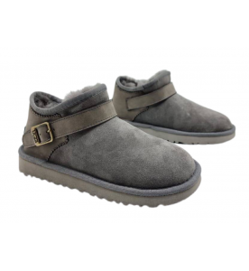 Ugg Женские ультра мини угги Ugg Ultra Mini Strap Grey