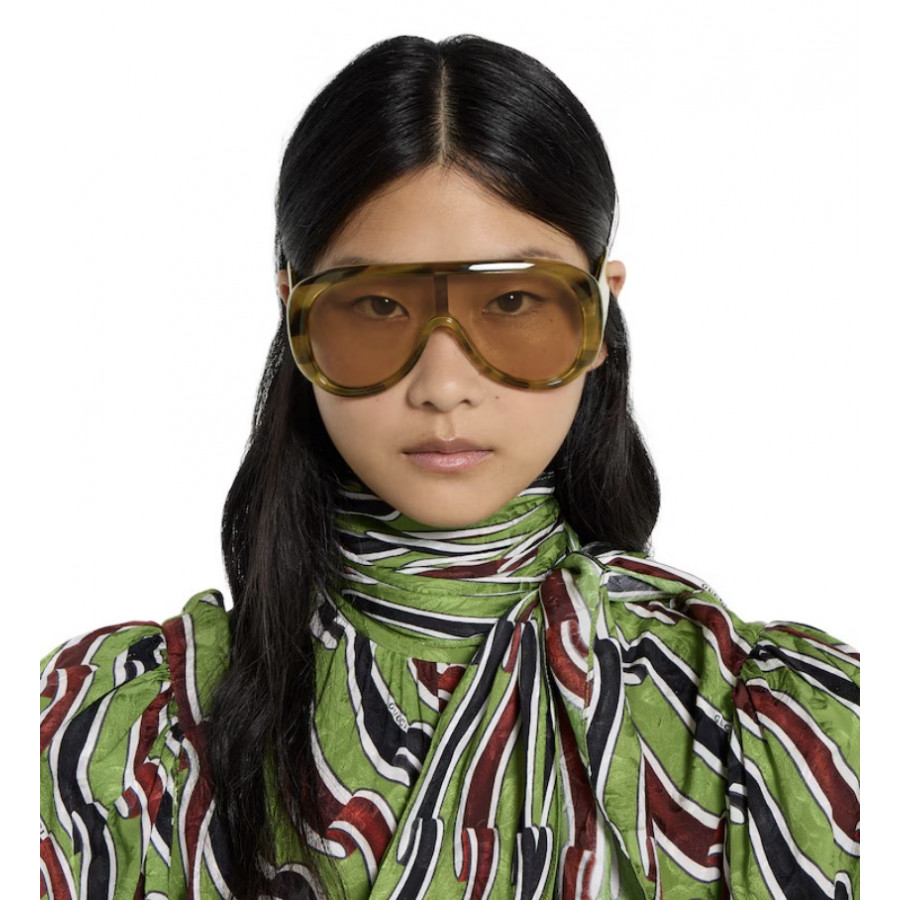 Gucci Солнцезащитные очки с геометрической оправой