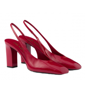 Prada Лакированные туфли-лодочки с открытой пяткой