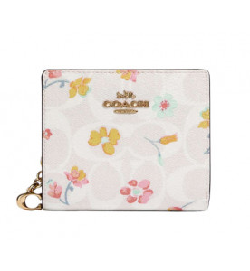COACH Кошелек Snap из эксклюзивной канвы с мистическим цветочным принтом