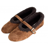 ALAIA БАЛЕТКИ ИЗ МЕРИНОСОВОЙ ОВЧИНЫ<br>
