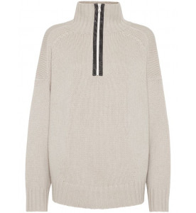 Brunello Cucinelli Кашемировый джемпер с высоким воротником