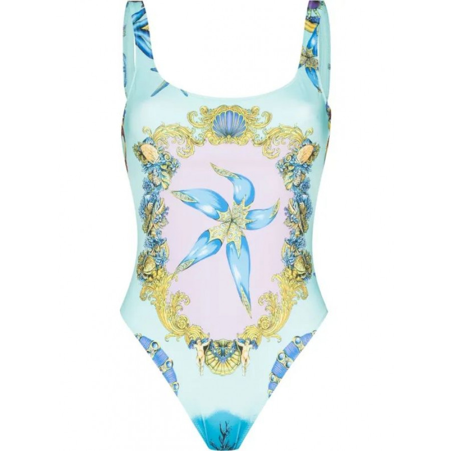 Versace Купальник Trésor de la Mer с принтом