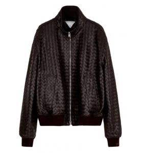 Bottega Veneta Куртка из кожи Intrecciato