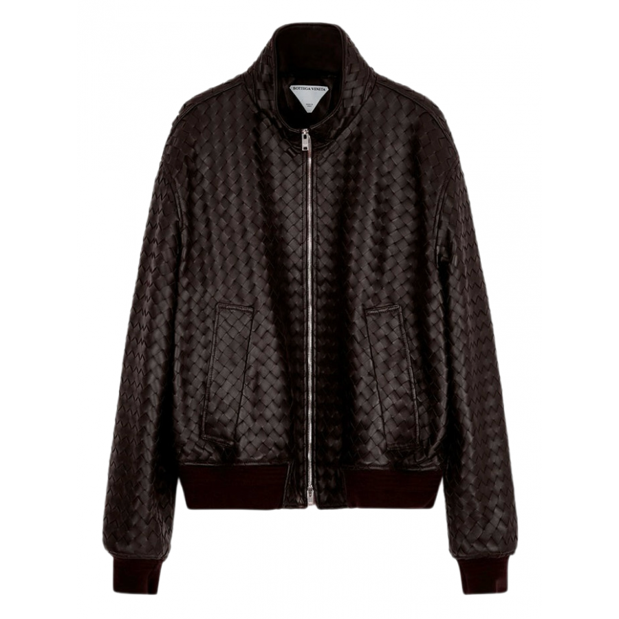 Bottega Veneta Куртка из кожи Intrecciato