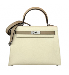 Hermes Kelly 25 Craie Etoupe Epsom
