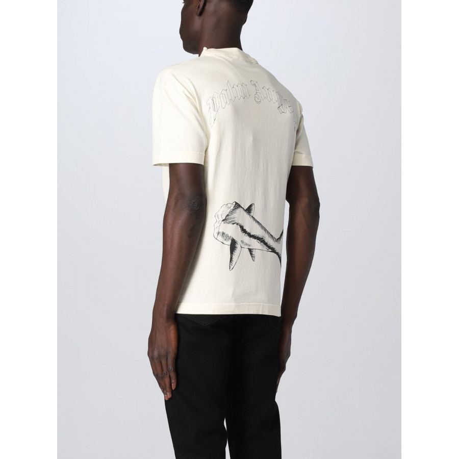 Palm Angels Футболка Broken Shark Classic Tee 'Butter'
