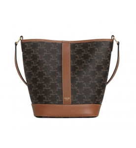 CELINE СУМКА SMALL BUCKET IN TRIOMPHE
