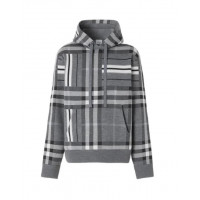 Burberry Жаккардовая толстовка с капюшоном в клетку и полоску из смеси шерсти