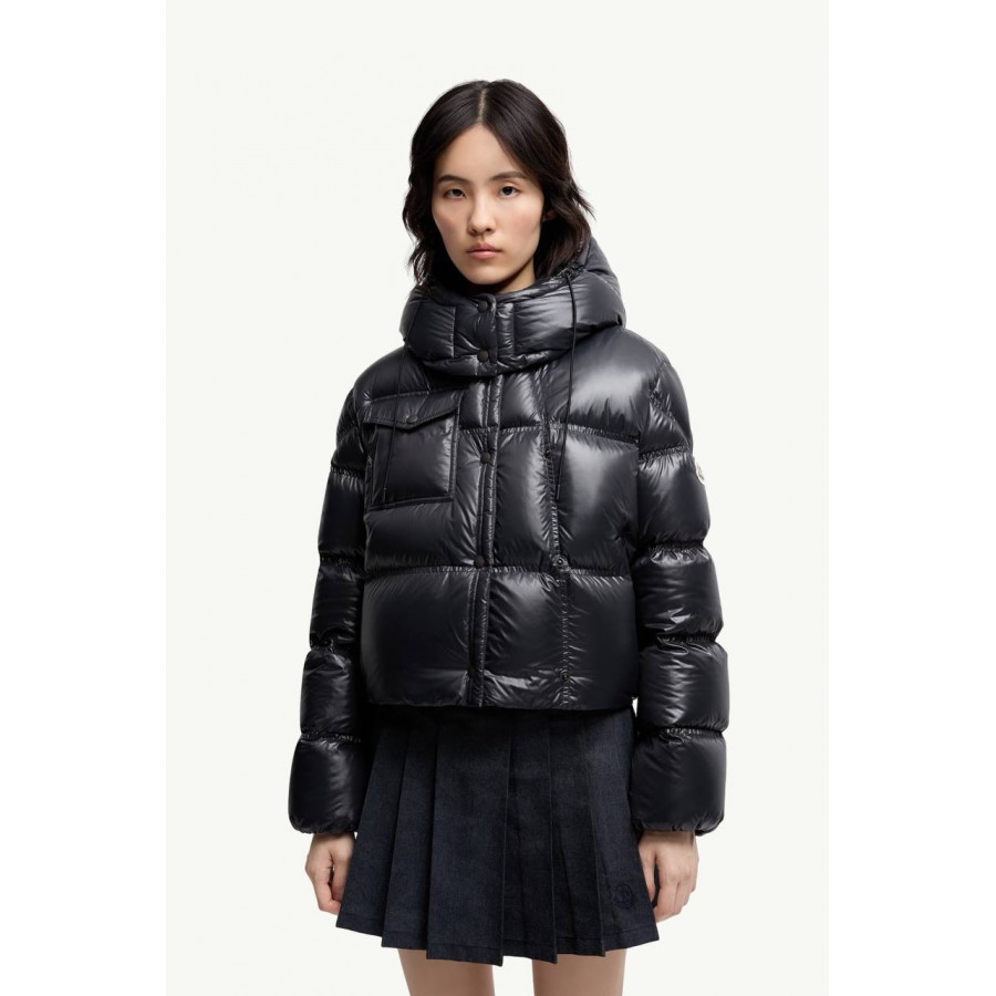 Moncler Короткая стеганая куртка Erea Square-Quilted с капюшоном