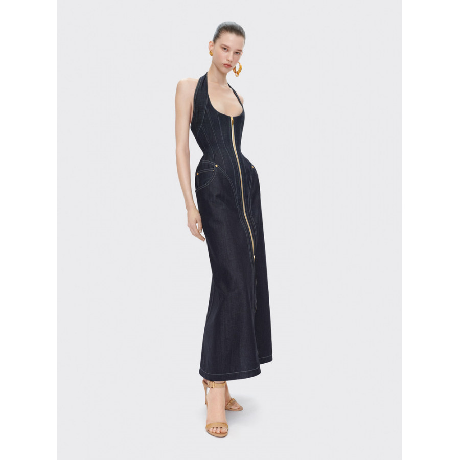 Schiaparelli ПЛАТЬЕ-КОРСЕТ С БРЕТЕЛЬКАМИ ЧЕРЕЗ ШЕЮ
