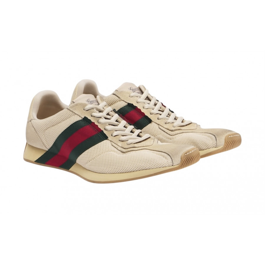 Gucci Женские кроссовки Tempo с замшевой отделкой