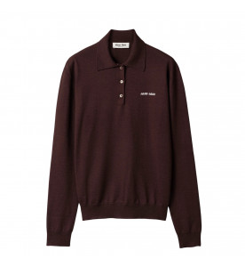 Miu Miu Шерстяная вязаная рубашка поло