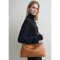 TOTEME Сумка-шоппер с замком T-Lock из зернистой кожи