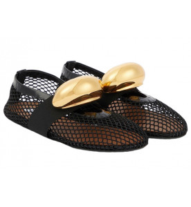 ALAIA Балетки Alaïa из сетчатой ​​ткани с декором