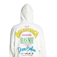 Balenciaga Худи на молнии из флиса с разноцветным принтом Not Been Done на спине
