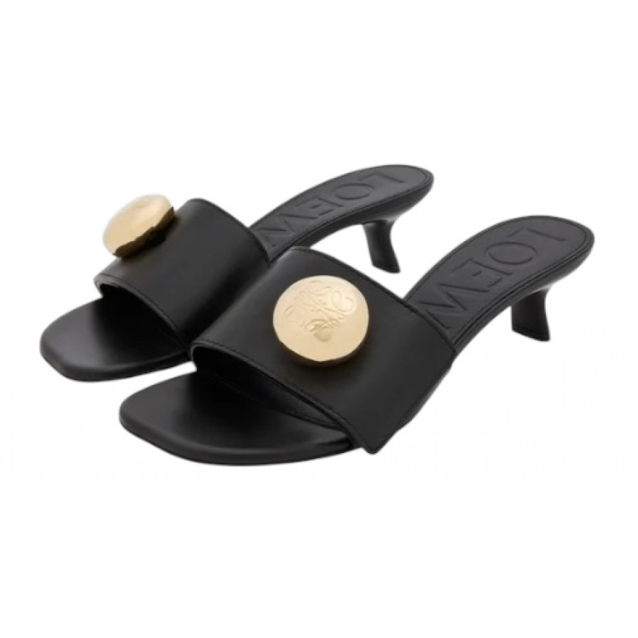 Loewe Мюли Pebble из мягкой телячьей кожи