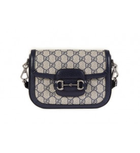 Gucci Мини-сумка Gucci Horsebit 1955 с узором GG
