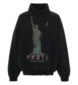 Balenciaga Худи Paris Liberty с эффектом потертости