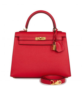Hermes Сумка Kelly Sellier 25 Rouge Casaque Epsom