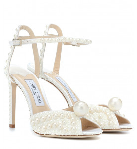 JIMMY CHOO Текстильные босоножки Sacora 100