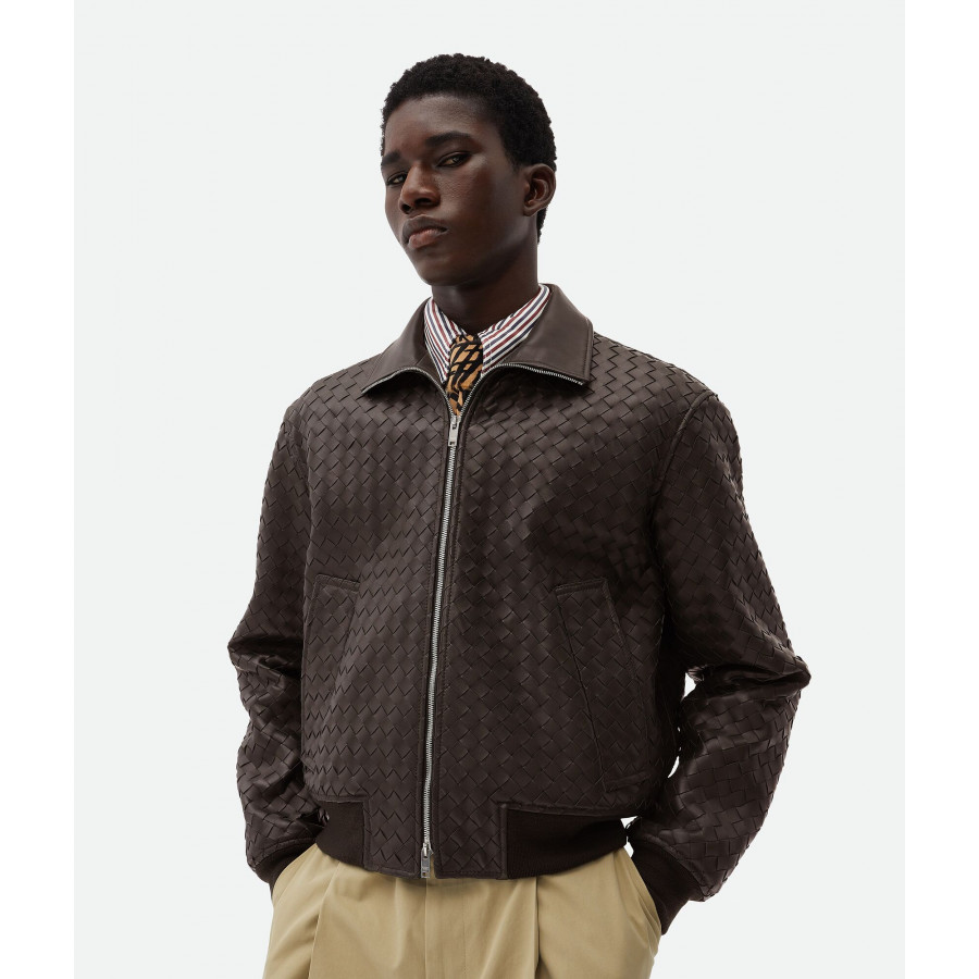 Bottega Veneta Куртка из кожи Intrecciato