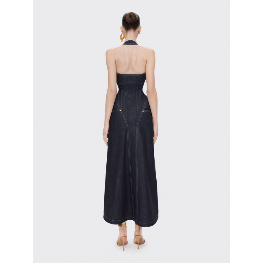 Schiaparelli ПЛАТЬЕ-КОРСЕТ С БРЕТЕЛЬКАМИ ЧЕРЕЗ ШЕЮ