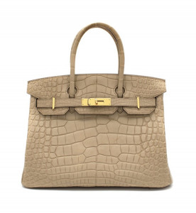 Hermes СУМКА BIRKIN 30 ИЗ МАТОВОЙ КОЖИ АЛЛИГАТОРА <br />