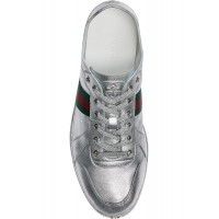 Gucci Кожаные кроссовки Stretch Metallic