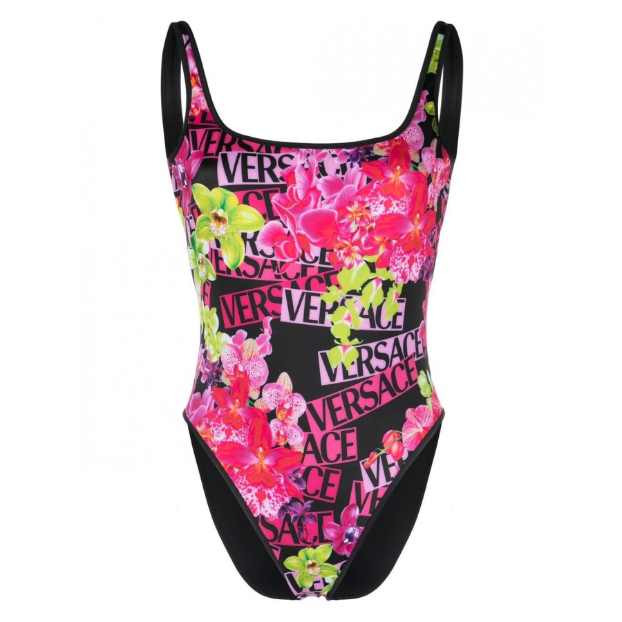 Versace Купальник с круглым вырезом и логотипом