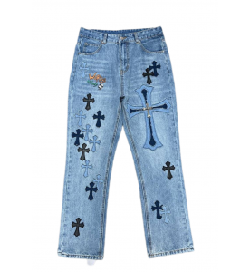 CHROME HEARTS Джинсы Сhrome Hearts патчами
