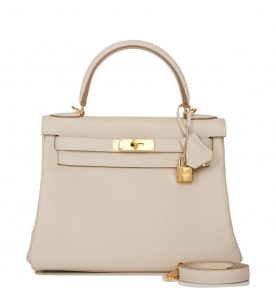 Hermes Hermès Kelly Retourne 28 Craie Togo