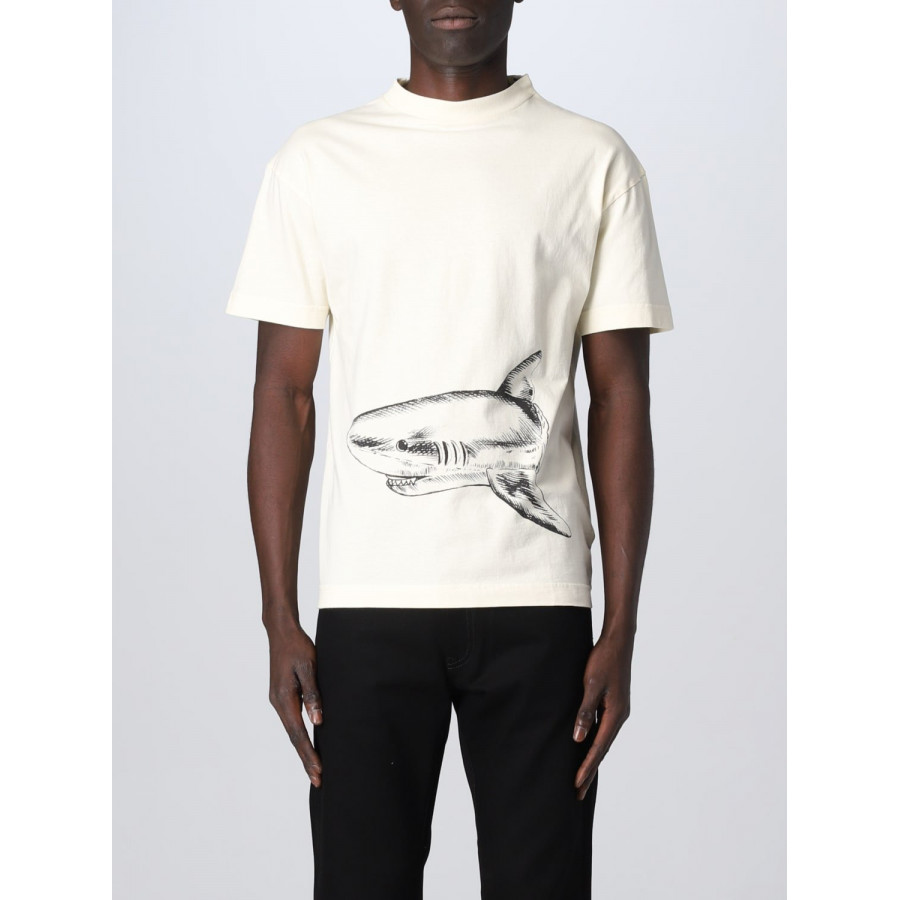 Palm Angels Футболка Broken Shark Classic Tee 'Butter'
