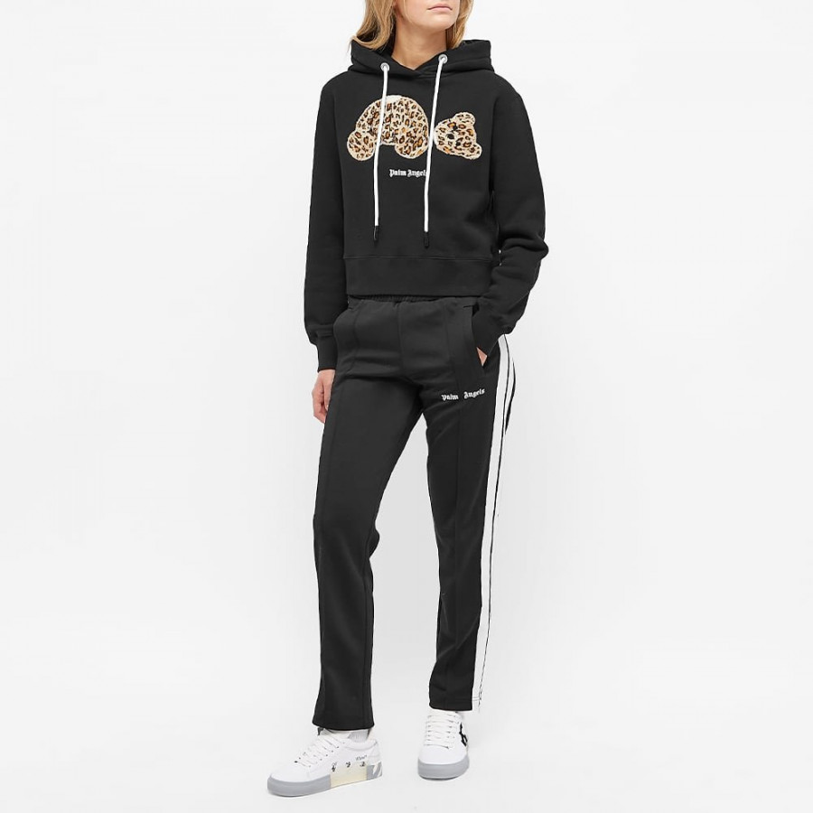 Palm Angels Хлопковое худи Leopard Bear